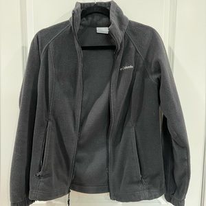Columbia zippered black fleece jacket